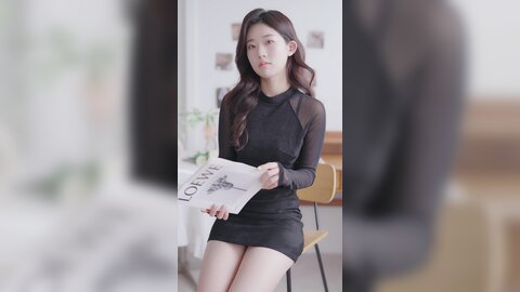 069 세로룩북 눈앞에서 갈아입는 룩북 ???? 시스루 원피스 속옷 룩북 란제리 직캠 레전드 몸매 shirts underwear Lookbook 양서윤 대학생 여대생 룩북