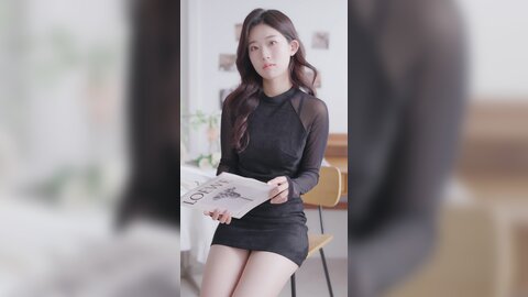069 세로룩북 눈앞에서 갈아입는 룩북 ???? 시스루 원피스 속옷 룩북 란제리 직캠 레전드 몸매 shirts underwear Lookbook 양서윤 대학생 여대생 룩북