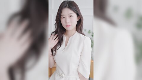 070 세로룩북 아직 대학생같은 서윤의 몸매가 드러나는 화이트 원피스 언더웨어 룩북 직캠. 포켓걸 룩북 후방주의 underwear Lookbook