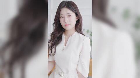 070 세로룩북 아직 대학생같은 서윤의 몸매가 드러나는 화이트 원피스 언더웨어 룩북 직캠. 포켓걸 룩북 후방주의 underwear Lookbook