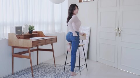 113 고화질 모델 서윤 몸매가 드러나는 청바지 여친룩 룩북 언더웨어 룩북 직캠. 후방주의 룩북 underwear Lookbook