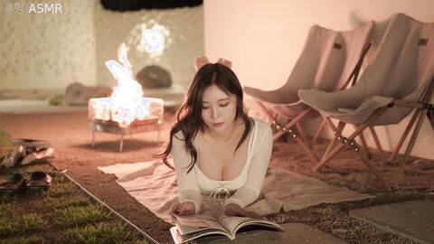 ASMR책읽기 마시멜로우 구워먹기 ⧸ the sound of burning firewood REAL SOUND