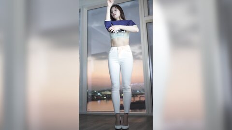 좋아해？????하이힐미니스커트 룩북 Do you like white pants？???? High heels mini skirt LookBook