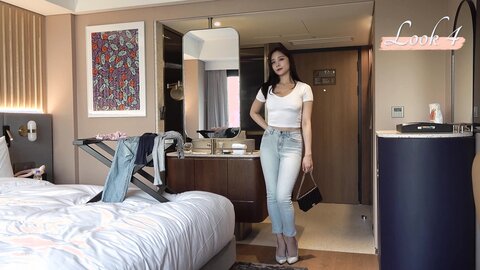 호텔에서???? 청바지 룩북 Hotel Jeans Lookbook