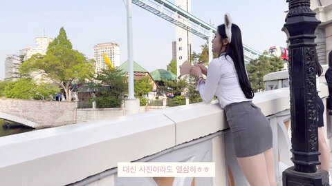 데이트????????꽃빵 실물 느낌????Let's go on a date at an amusement park Lotte World