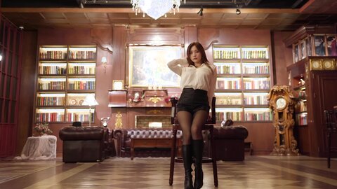 엔틱 룩북스타킹 미니원피스 가죽???????? ⧸ Lookbook at an antique place Stockings mini-dress leather