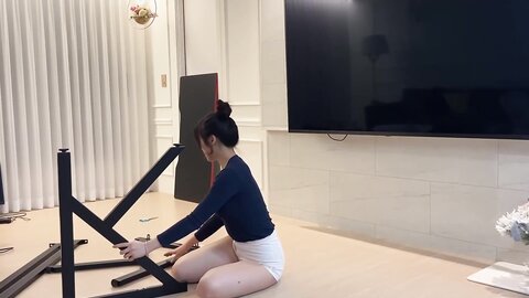 요청 많았던 영상❤️ 꽃빵이의 책상 조립하기 Making a desk 机の組み立て 书桌组装 ensamblaje de escritorio lắp ráp bàn học