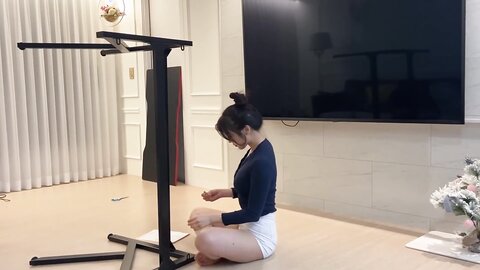 요청 많았던 영상❤️ 꽃빵이의 책상 조립하기 Making a desk 机の組み立て 书桌组装 ensamblaje de escritorio lắp ráp bàn học