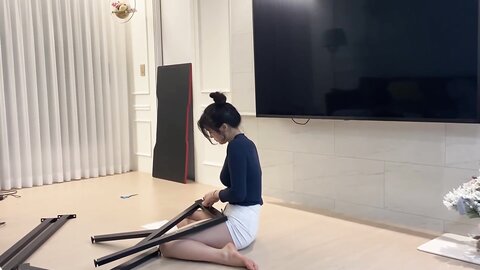 요청 많았던 영상❤️ 꽃빵이의 책상 조립하기 Making a desk 机の組み立て 书桌组装 ensamblaje de escritorio lắp ráp bàn học