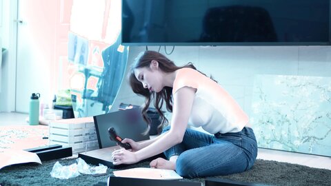 SUB흰티에 청바지 입고 정리함 조립 근데 내맘대로 안돼???? ⧸ House Furniture AssemblyWhite T-shirt and Jeans