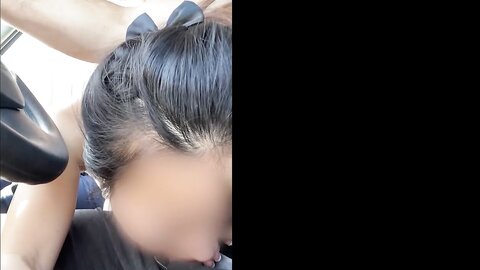 Asian Girl Giving Me A Blowjob While Driving Had To Stop And Fuck Her