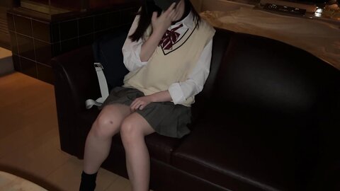 534IND-140 .. School identification [Individual shooting] Classes end uniform girls ③ In front of the school...