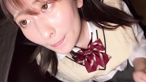 534IND-140 .. School identification [Individual shooting] Classes end uniform girls ③ In front of the school...