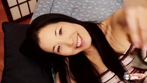 After Placing A Dildo In Her Pussy The Babe Rubbed Her Clit Until The O