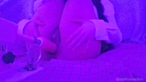 Amateur *** Having Fun With Sex Machine Close Up Creamy Pussy Mu