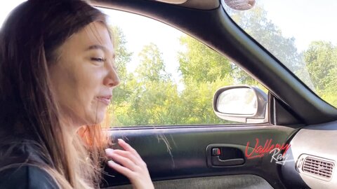 Whore Sucked In The Car And Cheated Her Boyfriend