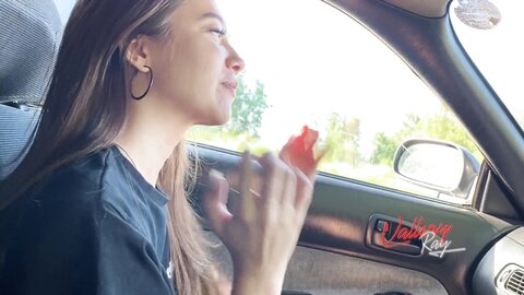 Whore Sucked In The Car And Cheated Her Boyfriend