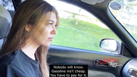 Whore Sucked In The Car And Cheated Her Boyfriend