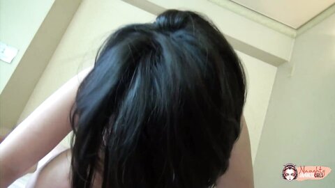 Beautiful Short Hair Japanese Babe Strips In A Hotel And Gets Her Pussy