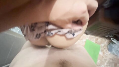 Busty Asian Girl Having Fun With A White Guy
