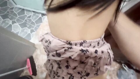 Busty Asian Girl Having Fun With A White Guy