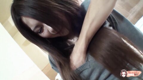 After A Big Clitoral Orgasm Busty Japanese Babe Takes A Shower And Then
