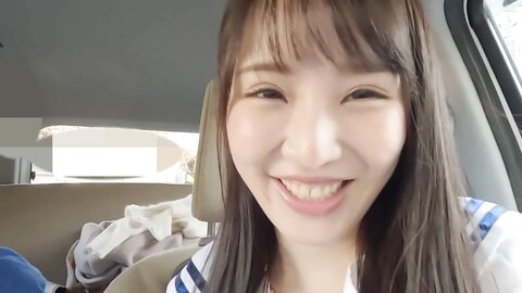 Cute Japanese Idol Access The Back Red Suddenly Gave Me Blowjob Handjob In The Car