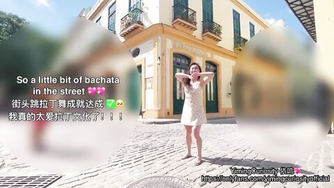 Yimingcuriosity   Havana Sunset Sex Vlog Asian Chinese Slut Rough Blowjob And Doggy On Balcony
