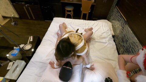 4143641-2 50%OFF!#86 W impregnation on Holy Night! Two naughty santa & reindeer big tits beauties and Nakadashi sex! From today onwards, mama friends! [multiple benefits].