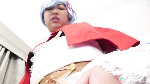 Asian Girl Riho Machida In A Costume Fucks With A Guy