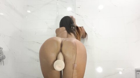 Hardest Fuck To Get Orgasm With Dildo In Shower