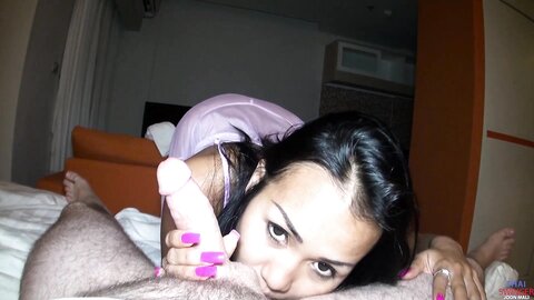 Stacked In A Pink Babydoll Pushed In Creampie