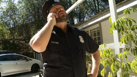 Backside Cop Investigates Disturbance And Fucks Hot Milf