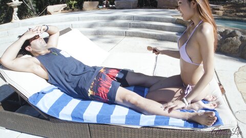 Alina Plays With Her New Pool Boy