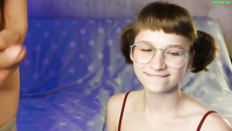 Cute Russian Anya In Glasses Gives Blowjob