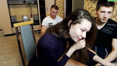 Russian Ginger Girl Sony And Kirill Threesome Sex