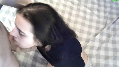 Russian Girl Gives Blowjob And Takes Cum In Mouth