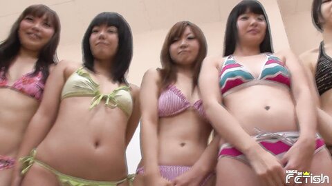 Japanese Babes Take A Photoshoot Before Masturbating At The Coach Whil