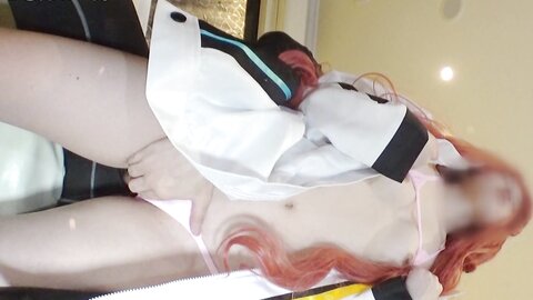 3908645-2 **University student with large flyers and big chubby tits □Rayer in a blue-*ca Yuzu-chan stain-panty microbikini, Nakadashi version 2.