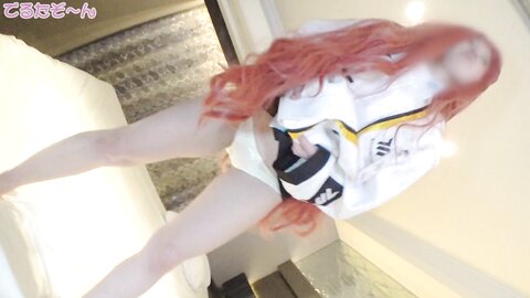 3908645-2 **University student with large flyers and big chubby tits □Rayer in a blue-*ca Yuzu-chan stain-panty microbikini, Nakadashi version 2.