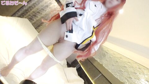3908645-2 **University student with large flyers and big chubby tits □Rayer in a blue-*ca Yuzu-chan stain-panty microbikini, Nakadashi version 2.