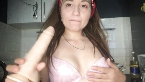 Redhaired Asian Girl Sucks A Dildo And In Her Thoughts There Is A Dick