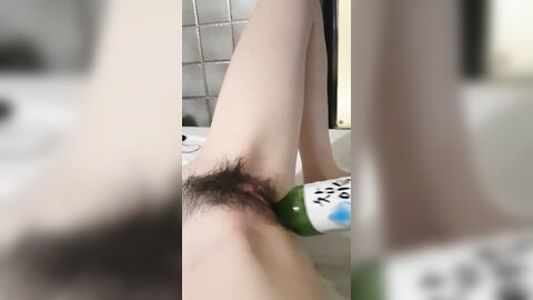 Korean Girl Takes A Soju Bottle In Her Pussy