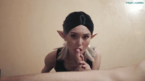 Elf Girl Sucks Human Cock For Glory