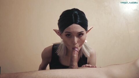 Elf Girl Sucks Human Cock For Glory