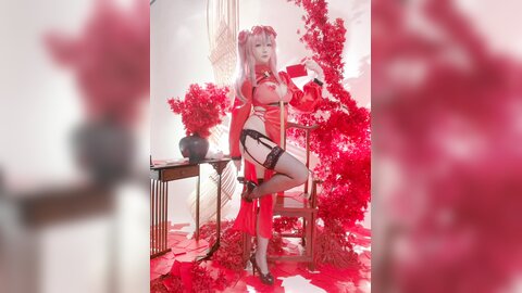Cosplay 星之迟迟 2024年01月计划C 碧蓝航线 布莱默顿 新年旗袍ver 84P1V-3.19GB