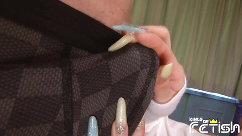 Japanese Babe With Long Nails Gets Cum On Her Pretty Face And Mouth Aft