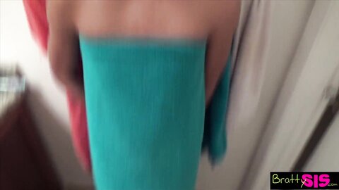 Step Sister Sucks Stepbrothers Dick To Get Back At Cheating Boyfriend