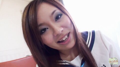 Babe Wears A Cute Uniform While Having Sex In Pov