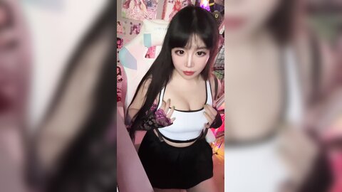 Asian Tifa Cosplayer Plays With Her Natural Big Tits